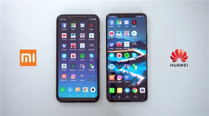 Смартфоны Huawei vs Xiaomi