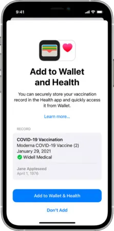 Добавьте свою карту прививок COVID-19 в Apple Wallet с помощью QR-кода