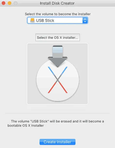 Установка программы Disk Creator для MacOS