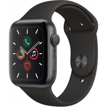 Apple Watch Series 5, 40 мм, алюминиевый корпус космического серого цвета, черный спортивный браслет
