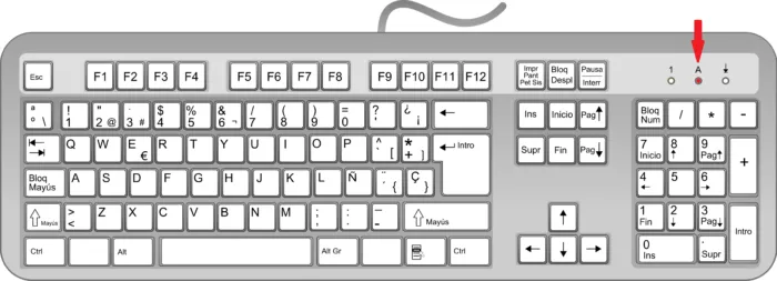 В правом верхнем углу клавиатуры или на самой клавише «Капс Лок» есть лампочка, если она горит, значит кнопка активна