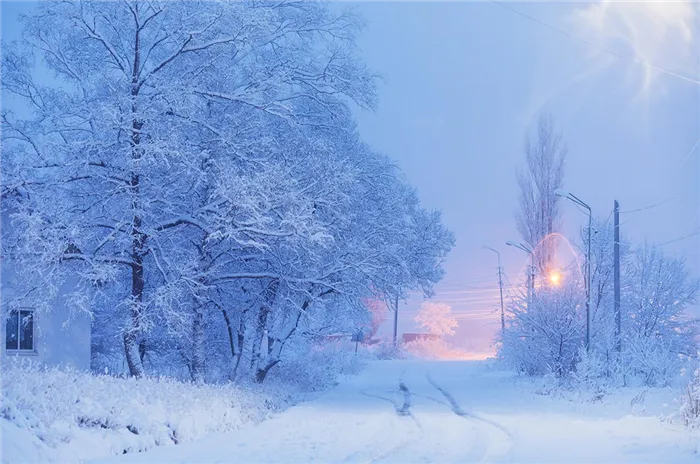 Снежные пейзажи Приморья, фотография Золотой Долины в метель, фотограф Олег Мороз (Tengyart), 2020 год
