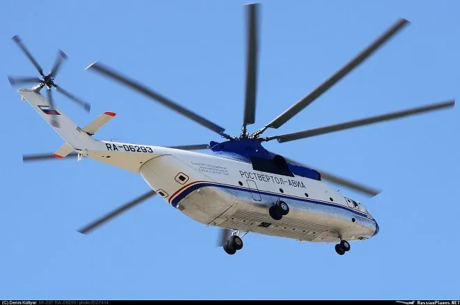 Взлёт вертолёта Ми-26