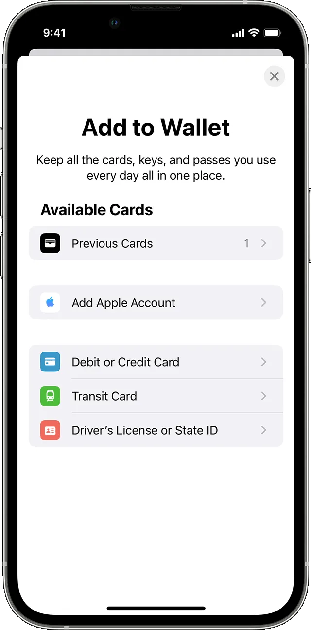 Добавление платежной карты в приложение Wallet на iPhone