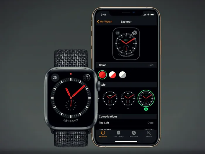 Настройка циферблата Apple Watch через iPhone