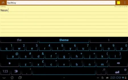 Характеристики клавиатуры SwiftKey