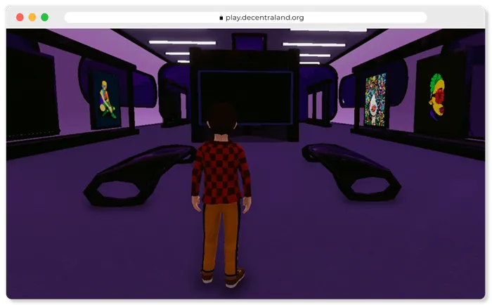 Галерея в в Decentraland