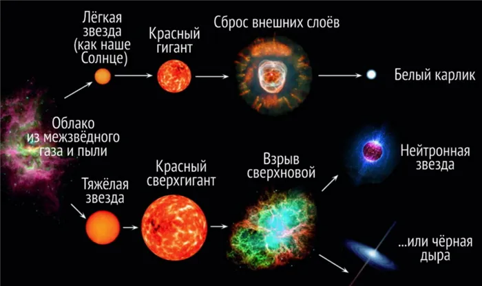 Схема эволюции звезды