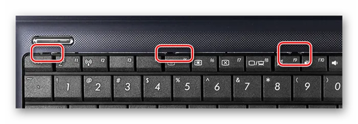 Пример креплений клавиатуры на ноутбуке ASUS