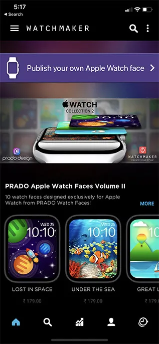 приложение для часовщика пользовательские циферблаты Apple