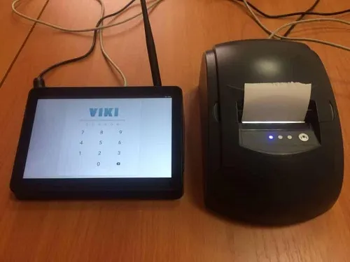 POS-терминал Viki Micro с подключенным принтером чеков