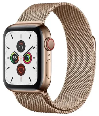 Apple Watch Series 5 GPS Cellular 40mm Stainless Steel Case with Milanese Loop: фото