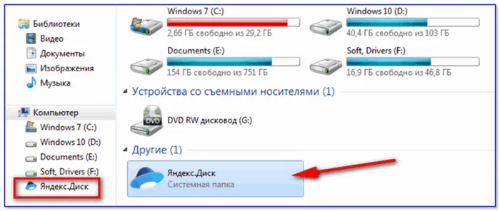 Яндекс-диск (Мой компьютер)