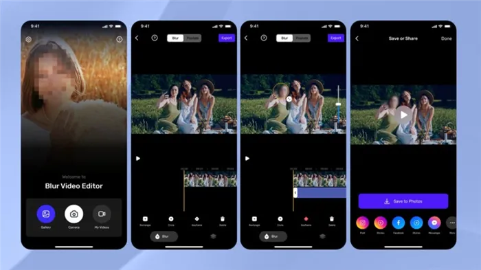Как размыть лица в видео на iPhone с помощью Blur Video Background