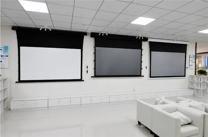 Типы креплений проекционных экранов Da-Lite на стену и на потолок