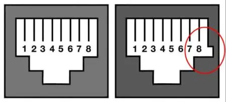 различие между разъемами 8P8C и RJ45